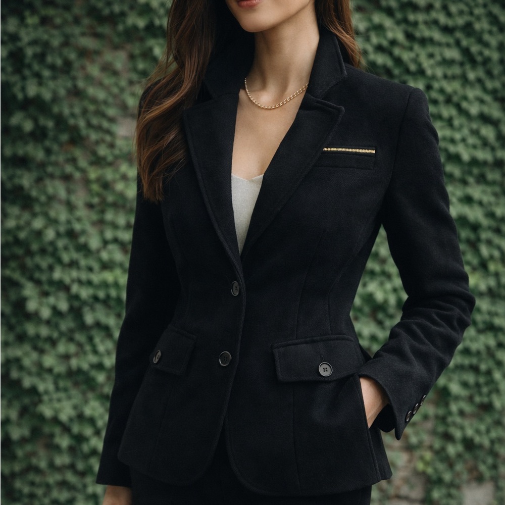 J. PETERMAN Charcoal/Black Crushed Velvet Quiet Luxury Jacket, 2
